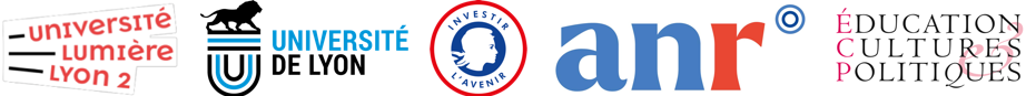 Logos partenaires (Université Lumière Lyon 2, Université de Lyon, Investissement d'avenir, ANR, ECP)